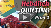 Betty Hebditch from Victoria Fabrics demonstrates how to put a quilt together (part 2).