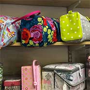 Knitting bags and sewing cases from Victoria Fabrics.